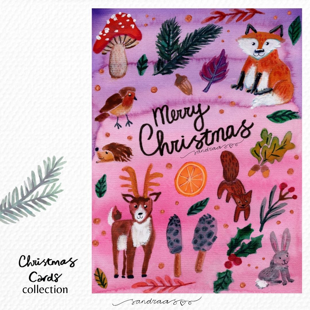 Christmas card - Woodland Christmas - SANDRAAS
