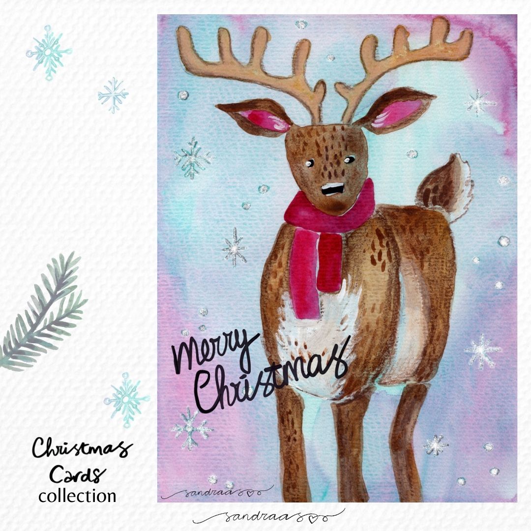 Christmas Card โ Christmas Deer ๐๐ฆ - SANDRAAS