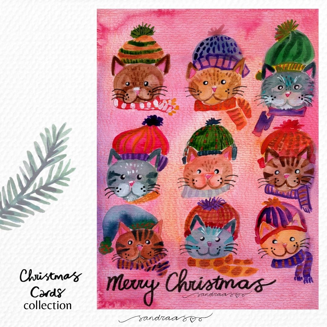 Christmas Card – Christmas Cats 🎄🐱 - SANDRAAS