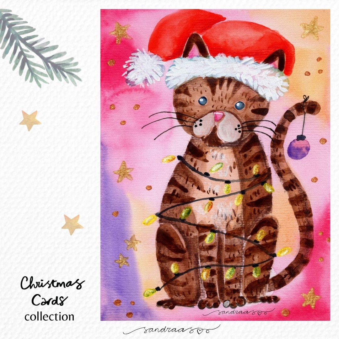 Christmas Card – Christmas Cat 🎄🐱 - SANDRAAS