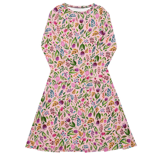 🌸 Twirl Into Spring – Floral Midi Dress with Pockets! 🌸 - SANDRAAS