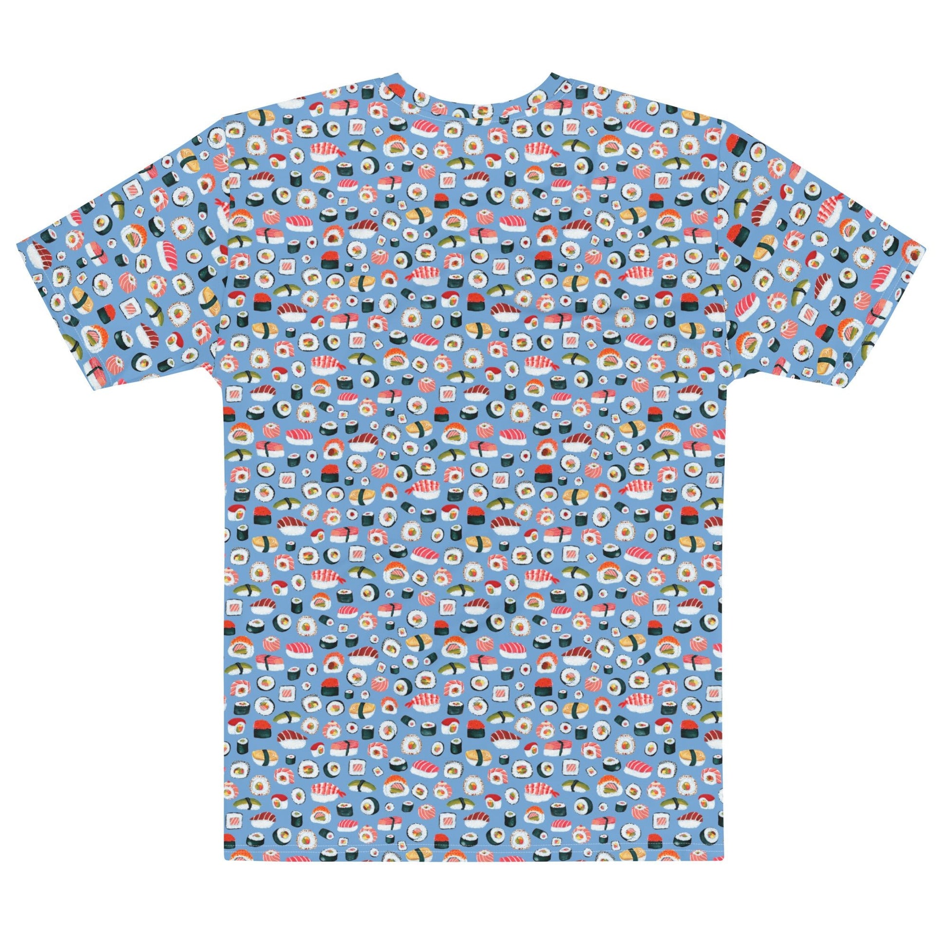 🍣 Men’s T-Shirt – Sushi Pattern – Jordy Blue Gouache Edition - SANDRAAS