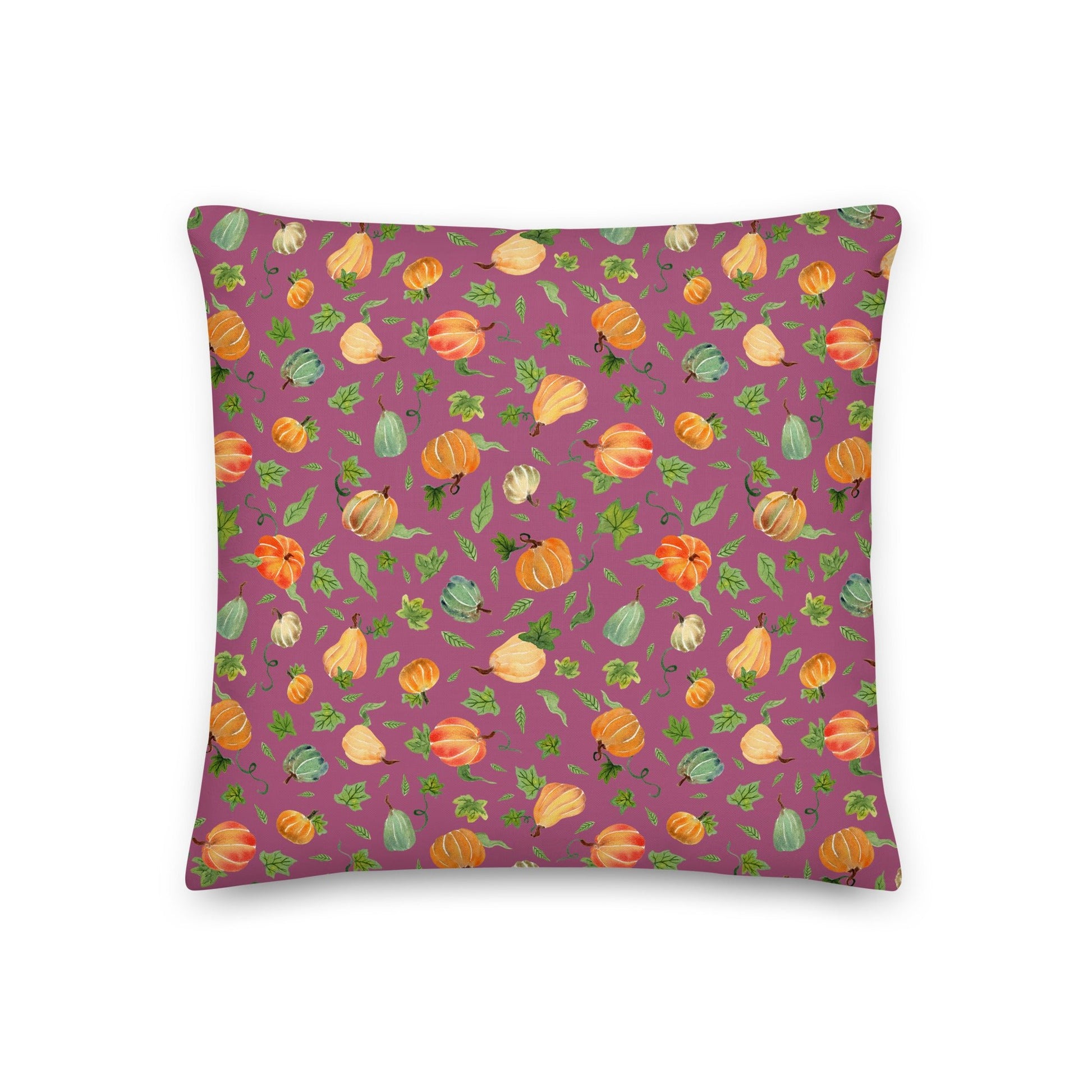 🎃 Premium Pillow – Watercolor Pumpkins 💜🍂 - SANDRAAS