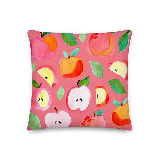 🍎 Premium Pillow – Pink Apples 💖🛋 - SANDRAAS