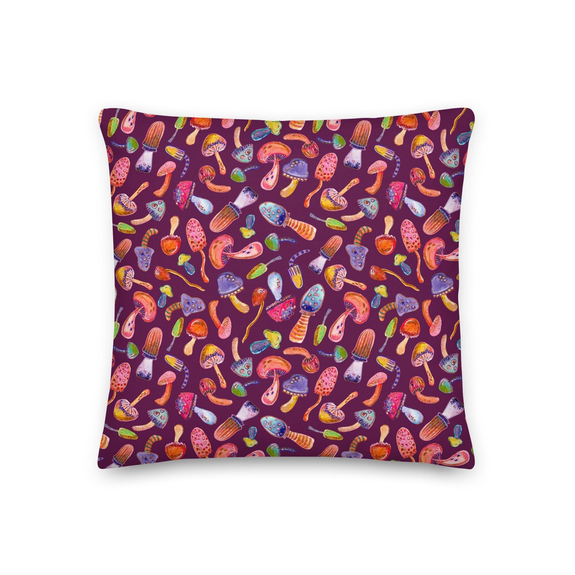 🍄 Premium Pillow – Colorful Mushrooms 💜✨ - SANDRAAS