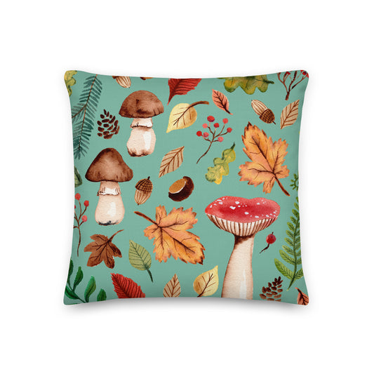 Turquoise Autumn Nature Premium Pillow – Cozy Fall Decor 🍂✨ - SANDRAAS