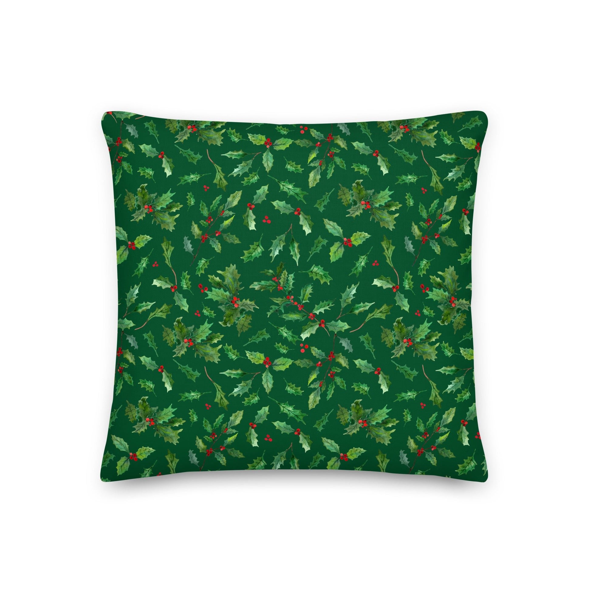 Christmas Holly Premium Pillow – Festive & Cozy Holiday Decor 🎄 - SANDRAAS