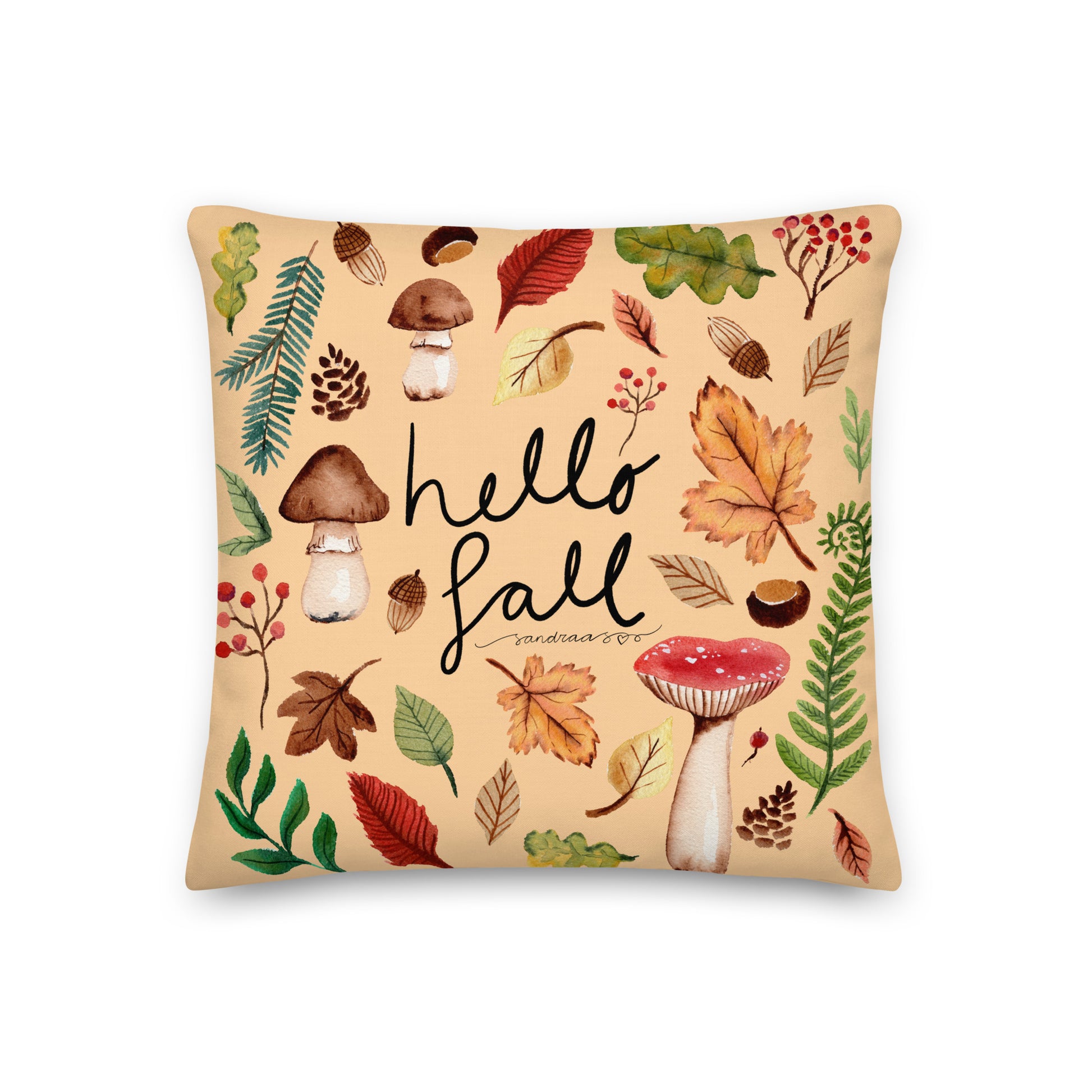Premium Pillow - Hello Fall 🍁🍄 - SANDRAAS