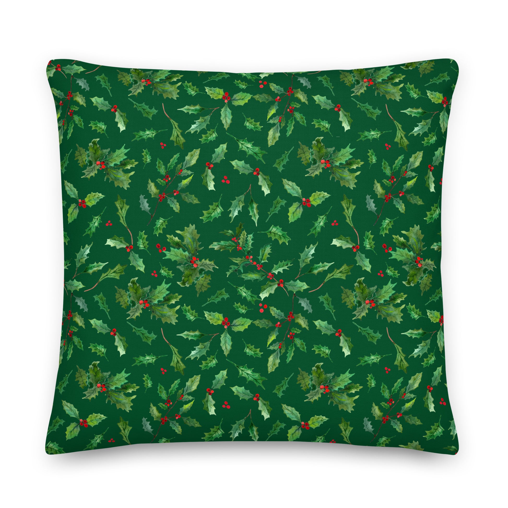 Christmas Holly Premium Pillow – Festive & Cozy Holiday Decor 🎄 - SANDRAAS