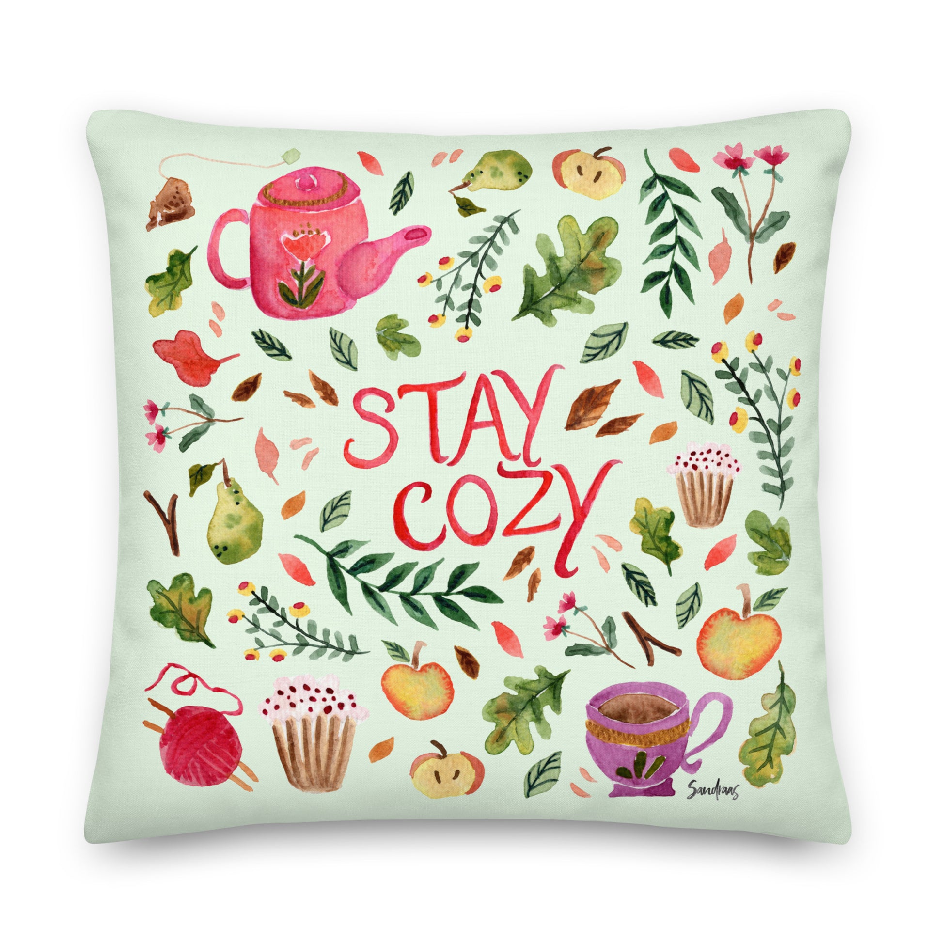 Autumn Stay Cozy Premium Pillow – Bring the Warmth of Fall Indoors 🍂☕ - SANDRAAS