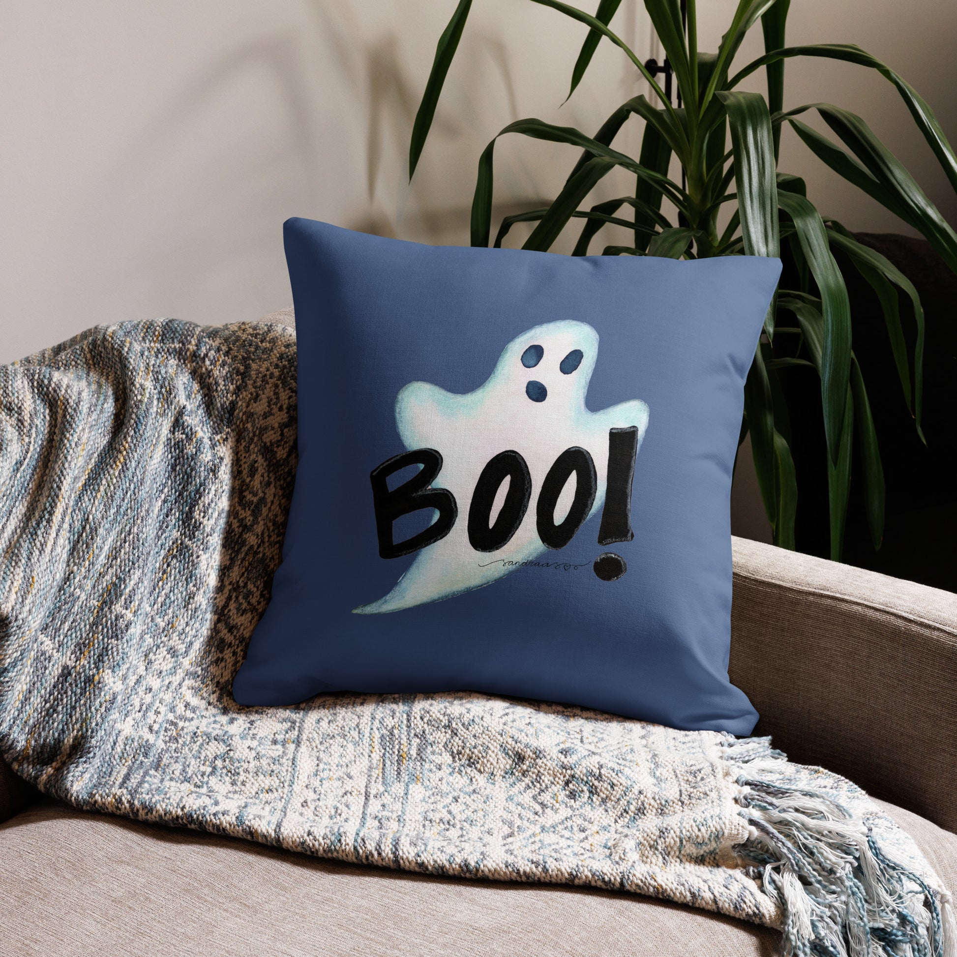 Halloween "Boo!" Ghost Pillow – The Perfect Spooky Touch! 👻🎃 - SANDRAAS