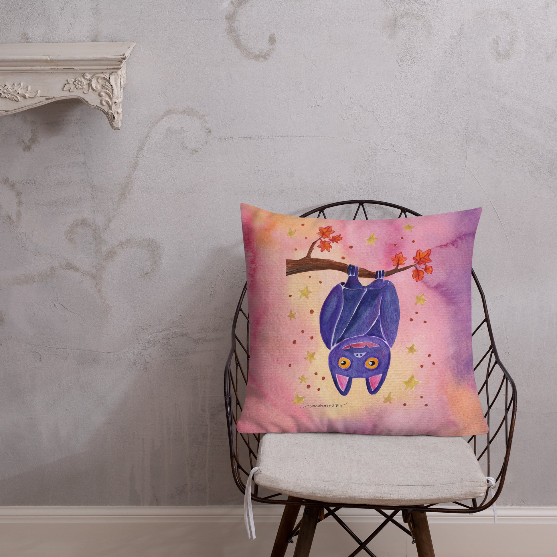 Halloween Bat Premium Pillow – A Whimsical & Cozy Touch for Spooky Season! 🦇🎃 - SANDRAAS