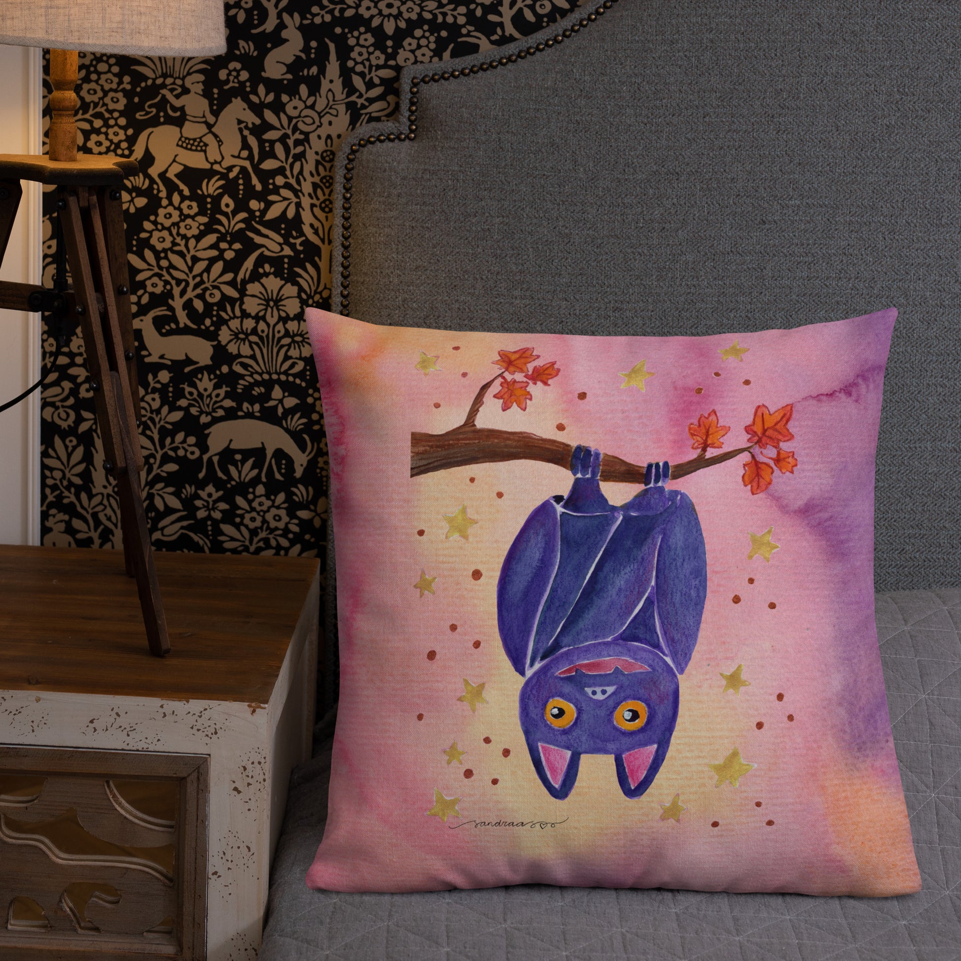Halloween Bat Premium Pillow – A Whimsical & Cozy Touch for Spooky Season! 🦇🎃 - SANDRAAS