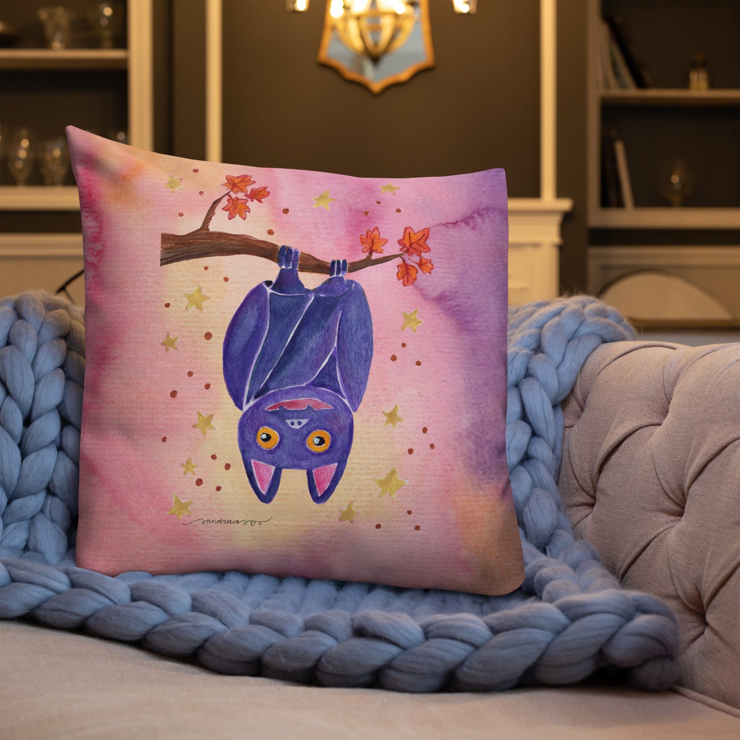 Halloween Bat Premium Pillow – A Whimsical & Cozy Touch for Spooky Season! 🦇🎃 - SANDRAAS