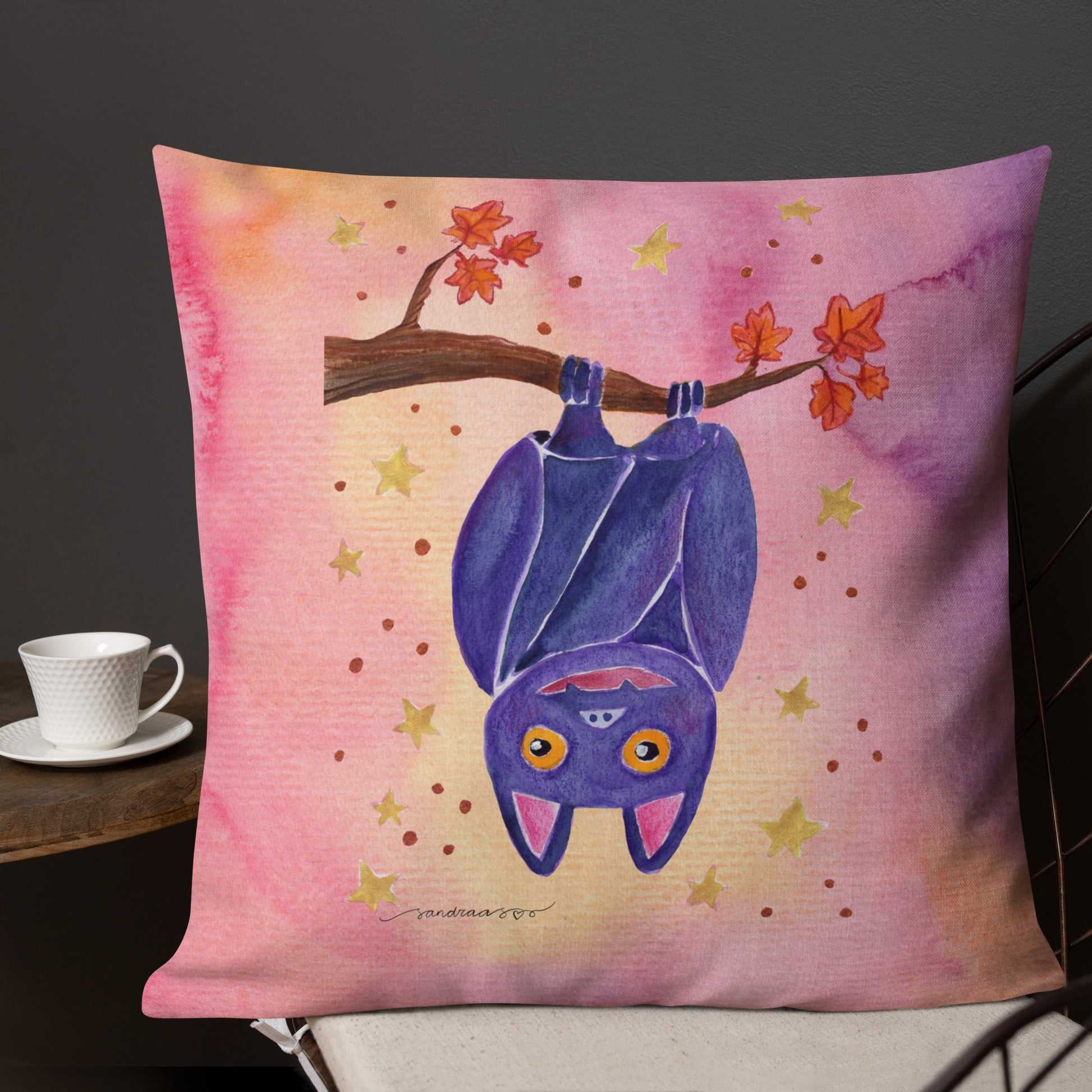 Halloween Bat Premium Pillow – A Whimsical & Cozy Touch for Spooky Season! 🦇🎃 - SANDRAAS