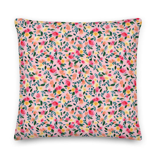 🌸 Premium Pillow – Pink Florals 💕🛋 - SANDRAAS