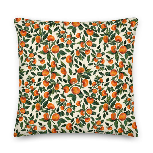 🍊 Premium Pillow – OffWhite Tangerines 🤍🛋 - SANDRAAS