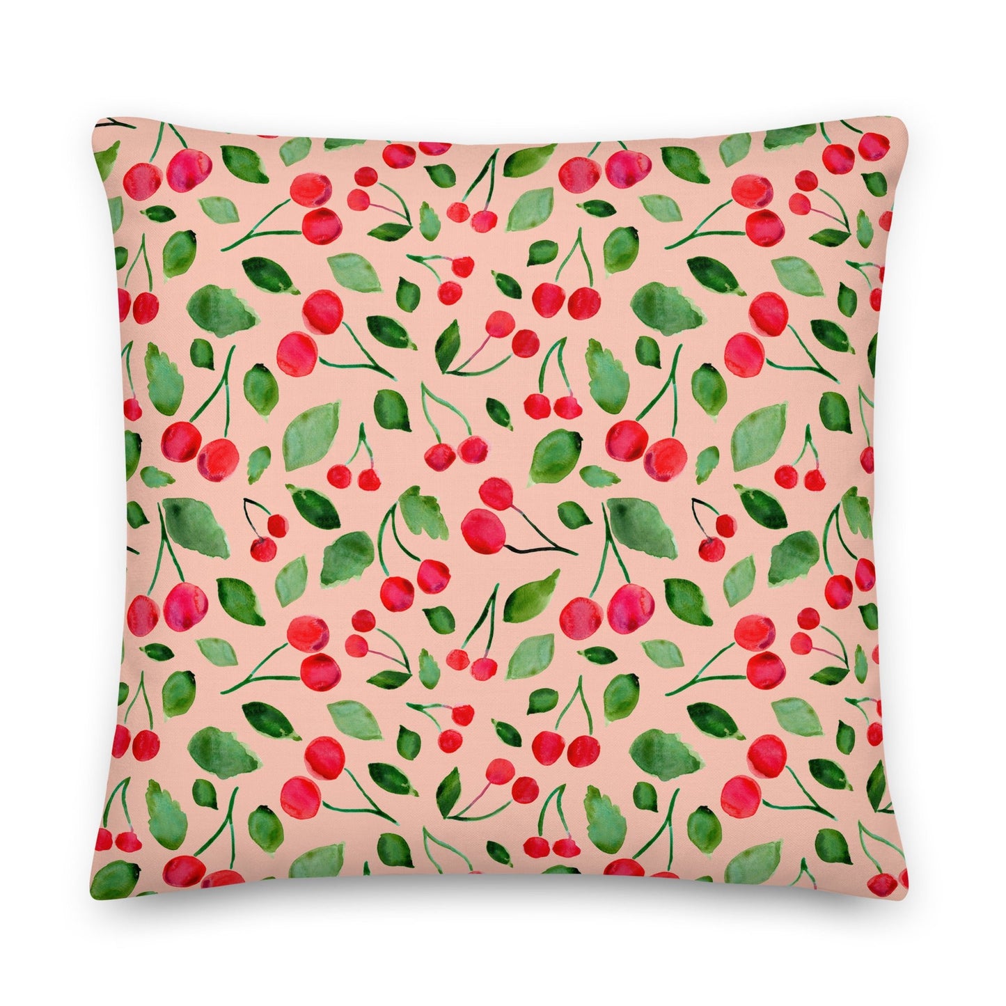 🍒 Premium Pillow – Pink Cherries 💖🛋 - SANDRAAS