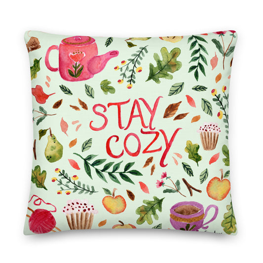 Autumn Stay Cozy Premium Pillow – Bring the Warmth of Fall Indoors 🍂☕ - SANDRAAS