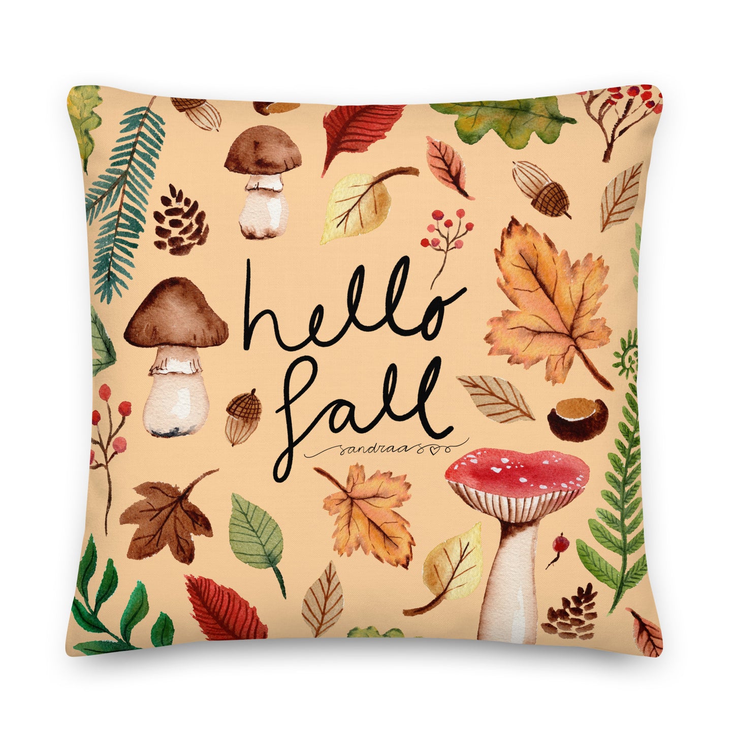 Premium Pillow - Hello Fall 🍁🍄 - SANDRAAS