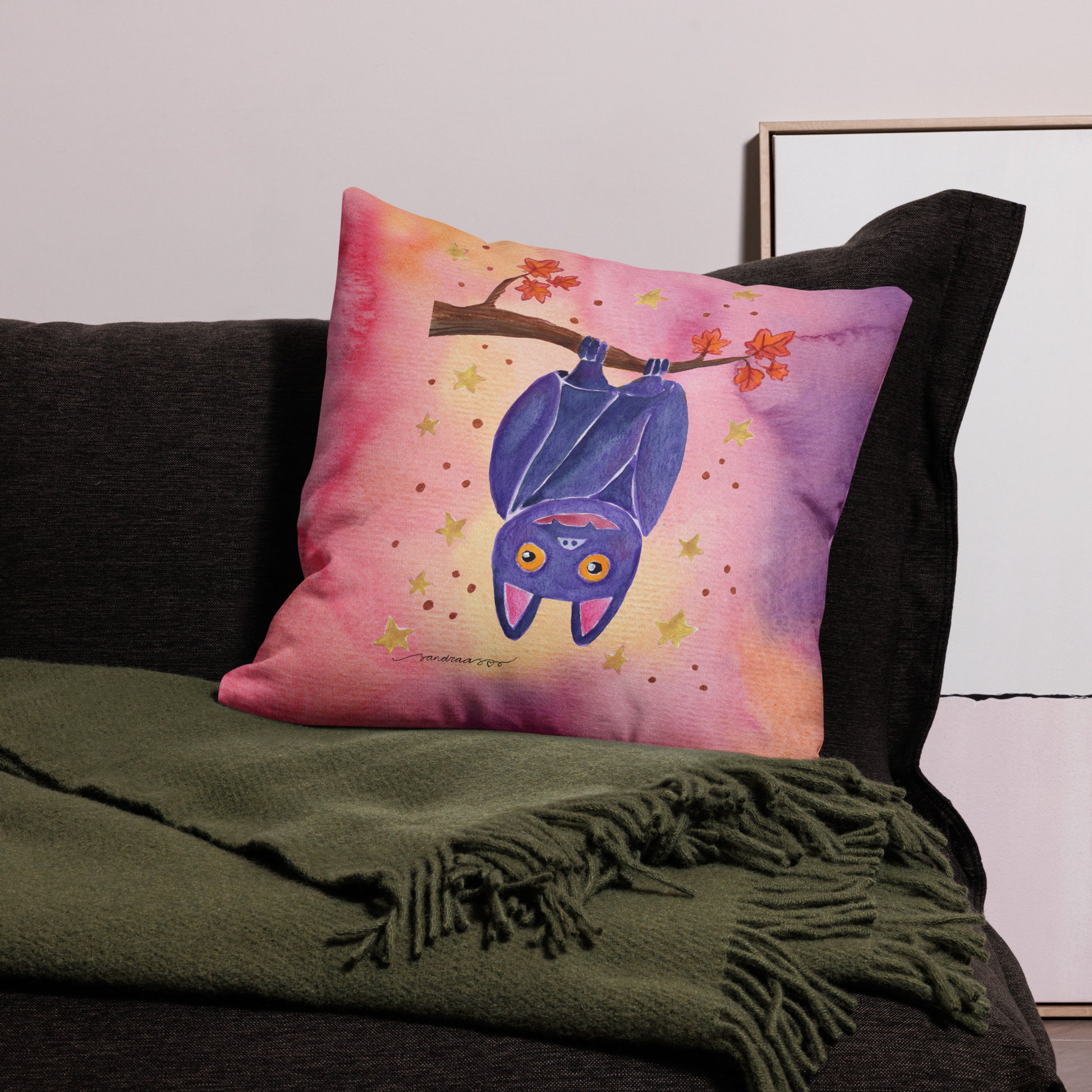 Halloween Bat Premium Pillow – A Whimsical & Cozy Touch for Spooky Season! 🦇🎃 - SANDRAAS