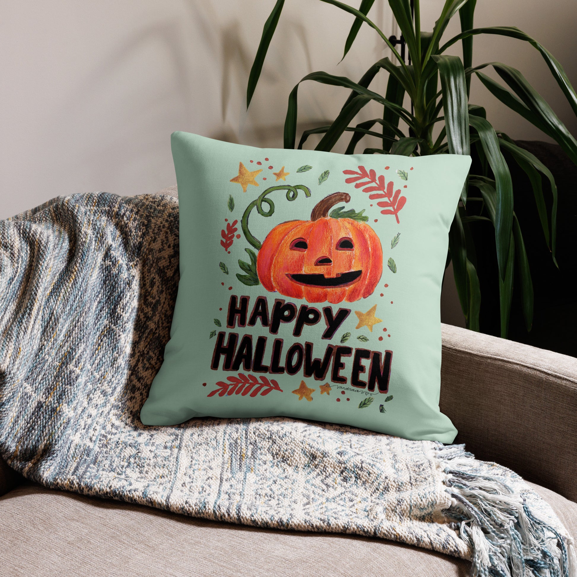Premium Pillow – Happy Halloween 🎃🍂 - SANDRAAS