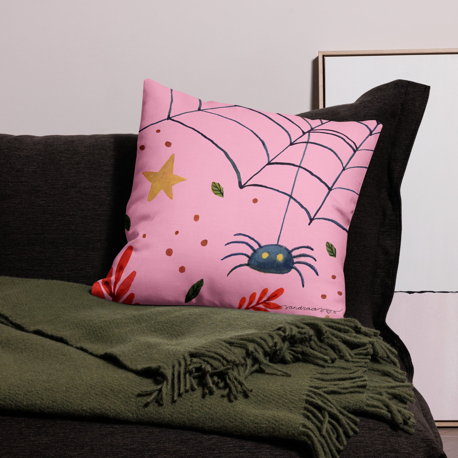 Whimsical Halloween Spider Pillow – A Cozy & Spooky Accent! 🕷️🎃💖 - SANDRAAS