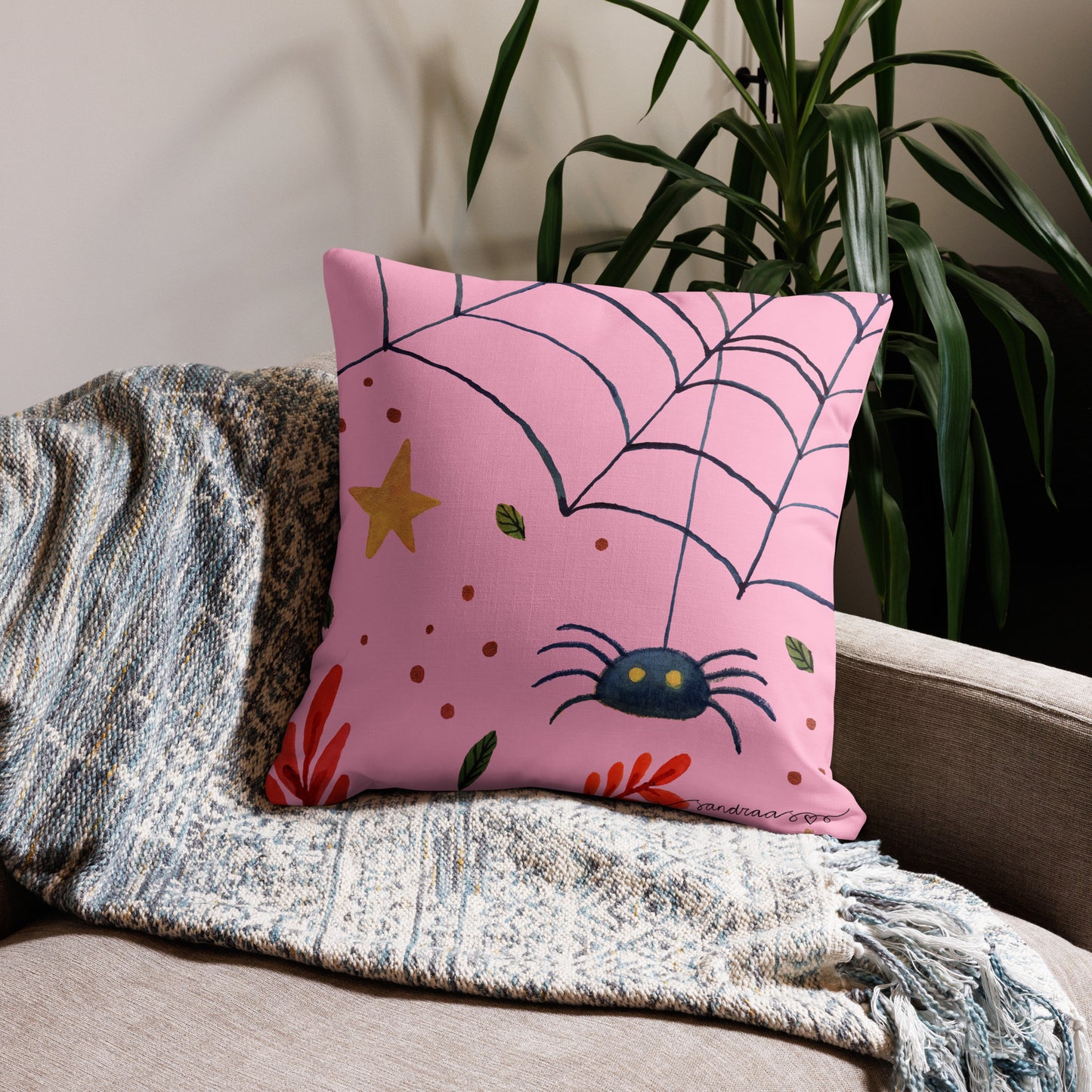 Whimsical Halloween Spider Pillow – A Cozy & Spooky Accent! 🕷️🎃💖 - SANDRAAS