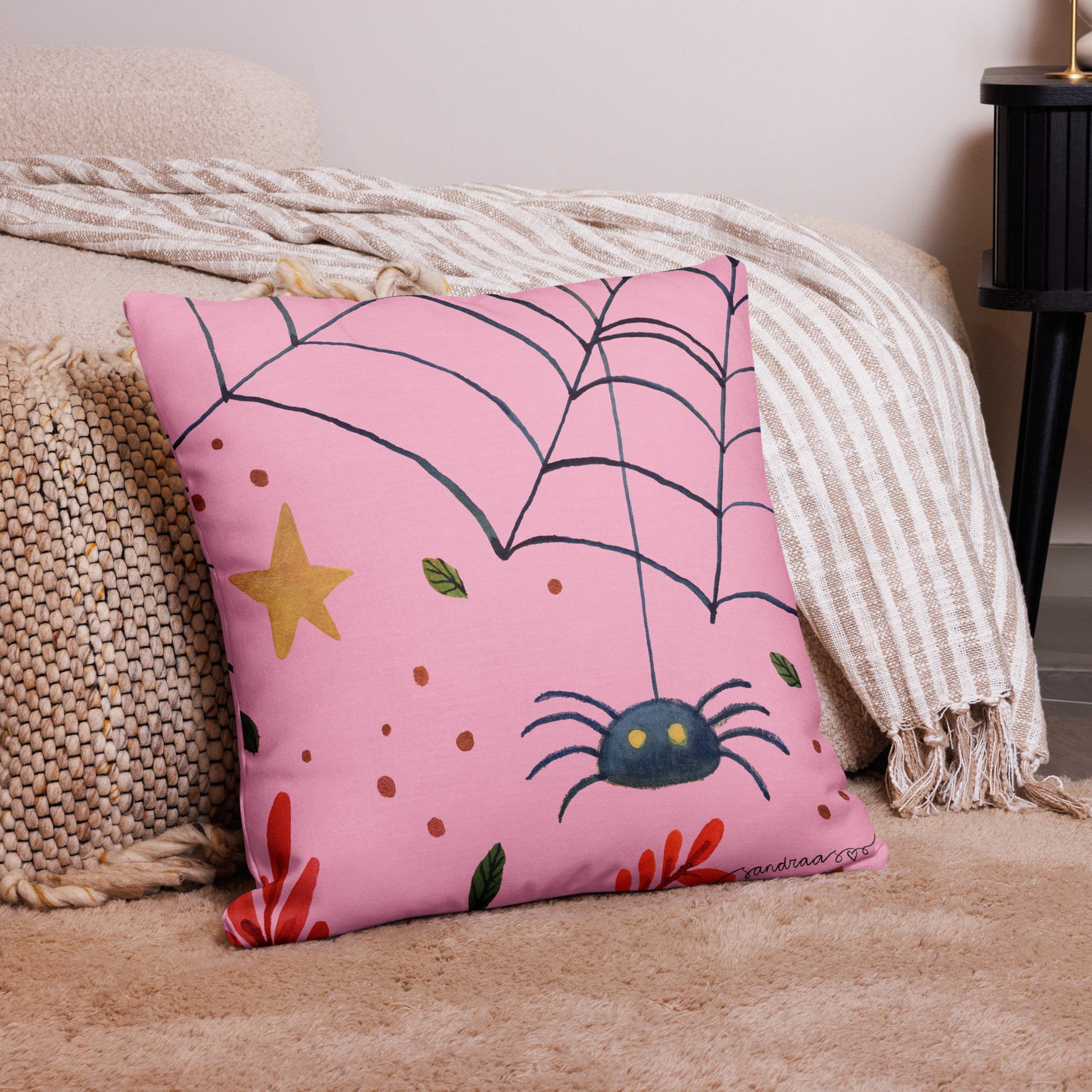 Whimsical Halloween Spider Pillow – A Cozy & Spooky Accent! 🕷️🎃💖 - SANDRAAS