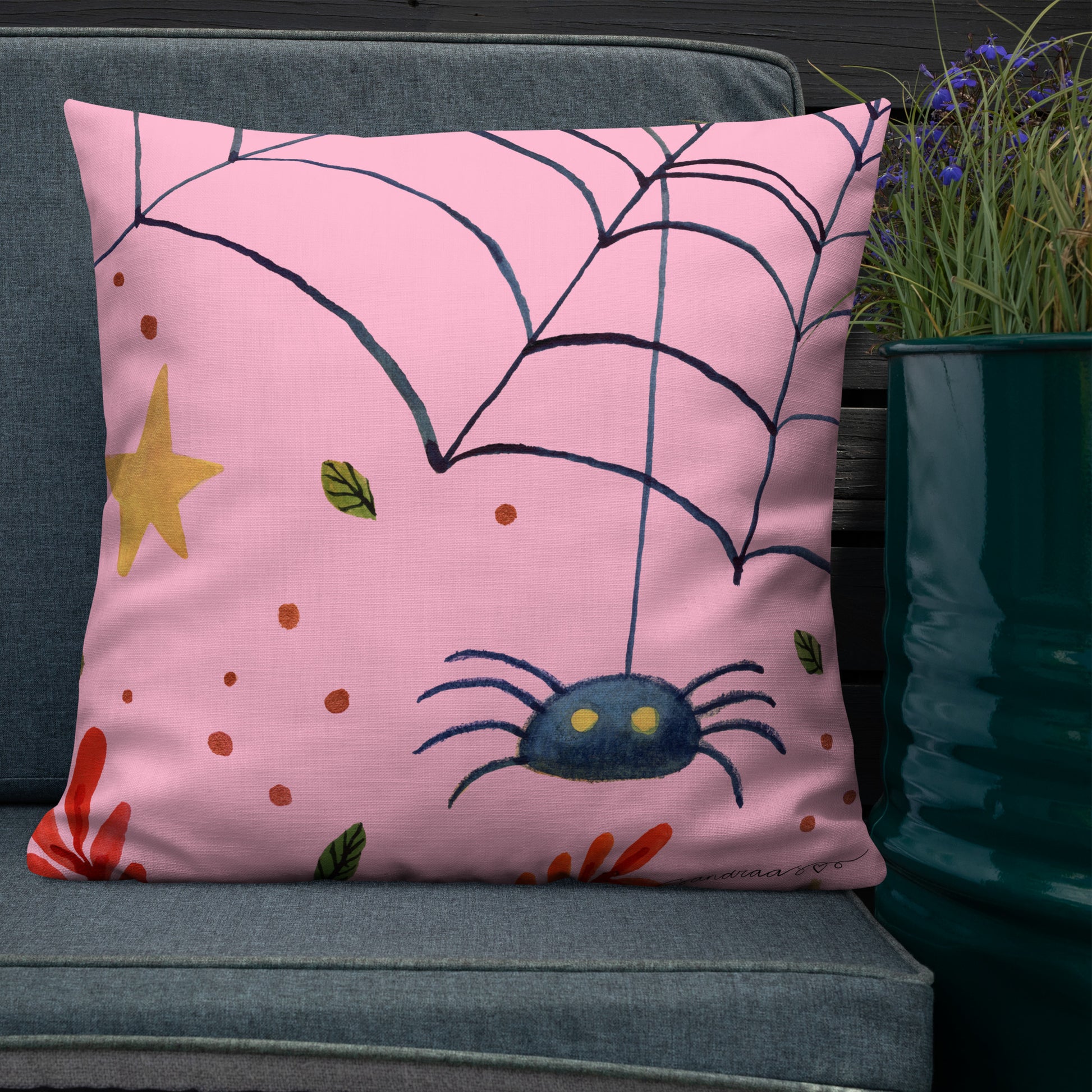 Whimsical Halloween Spider Pillow – A Cozy & Spooky Accent! 🕷️🎃💖 - SANDRAAS