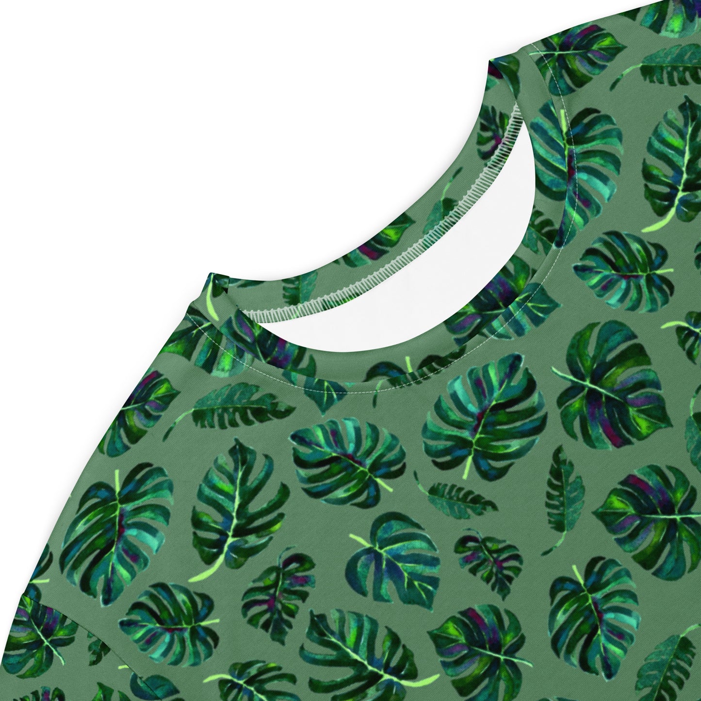 🌿 Jungle Dream T-Shirt Dress – Monstera in Motion - SANDRAAS