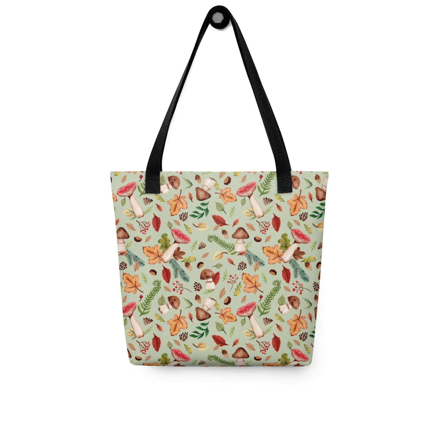 Light Green Autumn Nature Tote Bag – Cozy & Stylish for Fall 🍂🍄 - SANDRAAS