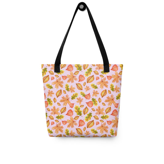 Autumn Leaves Pink Tote Bag – Carry Fall Vibes Everywhere 🍂 - SANDRAAS
