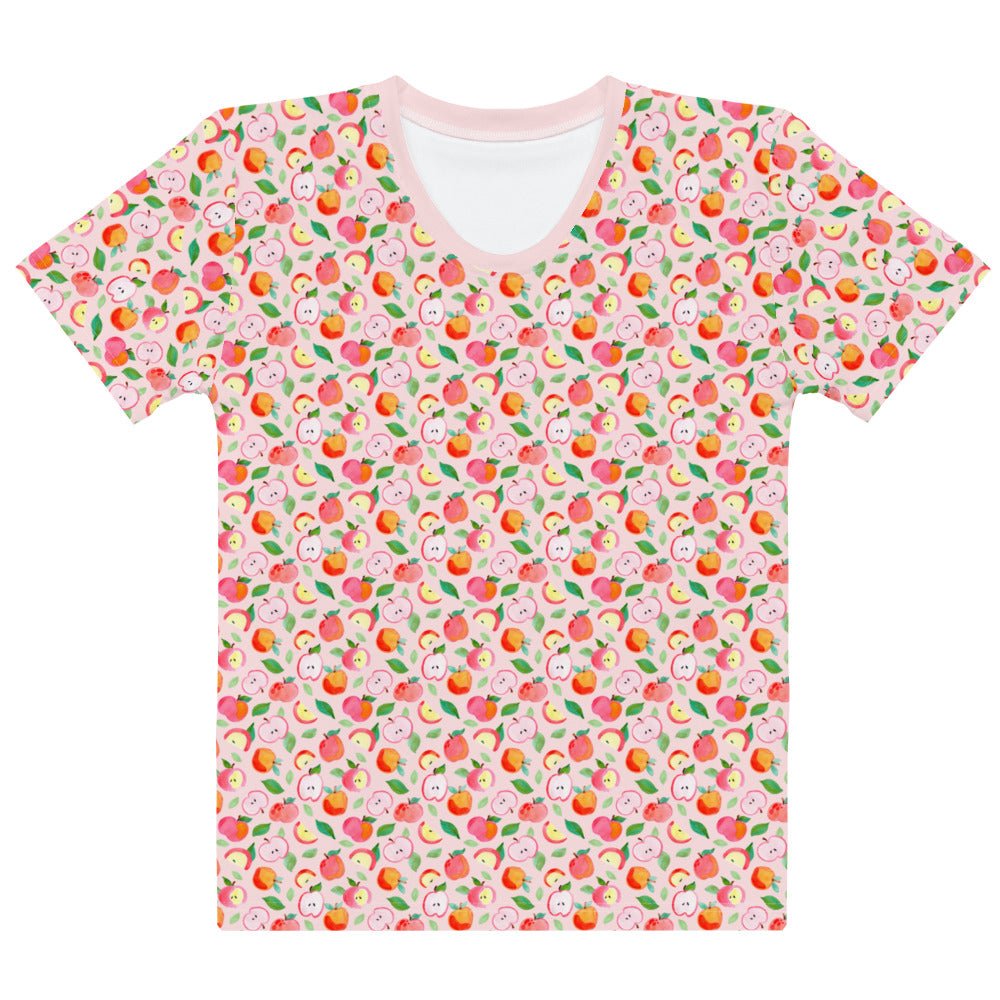 🍎 Women’s T-Shirt – Apples (Pink) 💖👚 - SANDRAAS