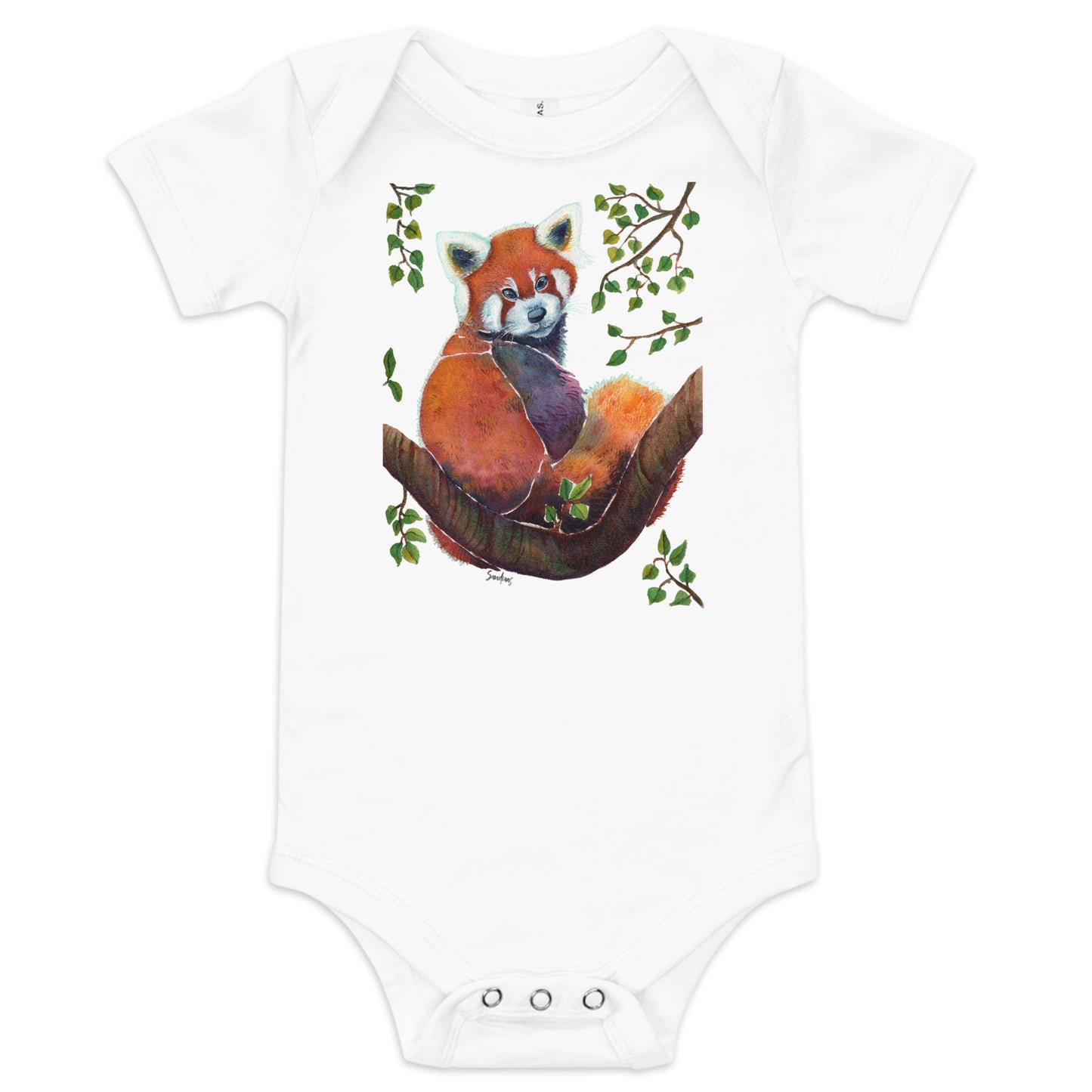 Adorable & Cozy – Red Panda Baby Bodysuit 🐾🍃 - SANDRAAS