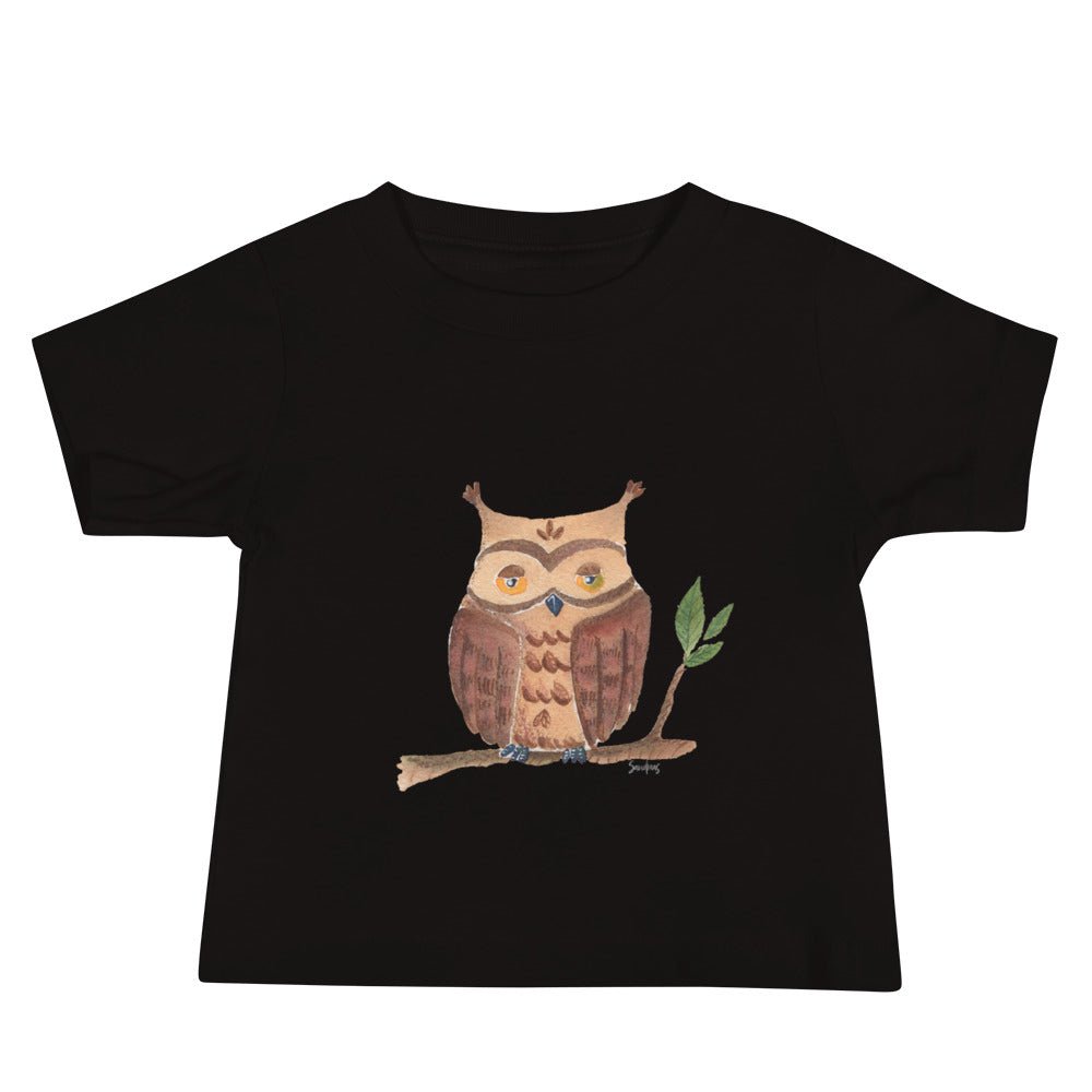 Adorable & Wise – Baby Owl Jersey - Baby T-Shirt 🦉✨ - SANDRAAS