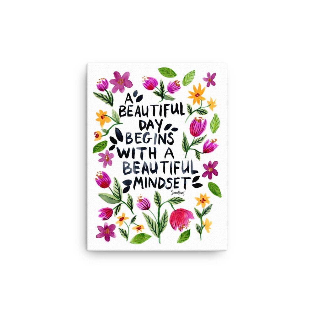 "A Beautiful Day..." – Inspirational Quote Canvas ☀️✨ - SANDRAAS