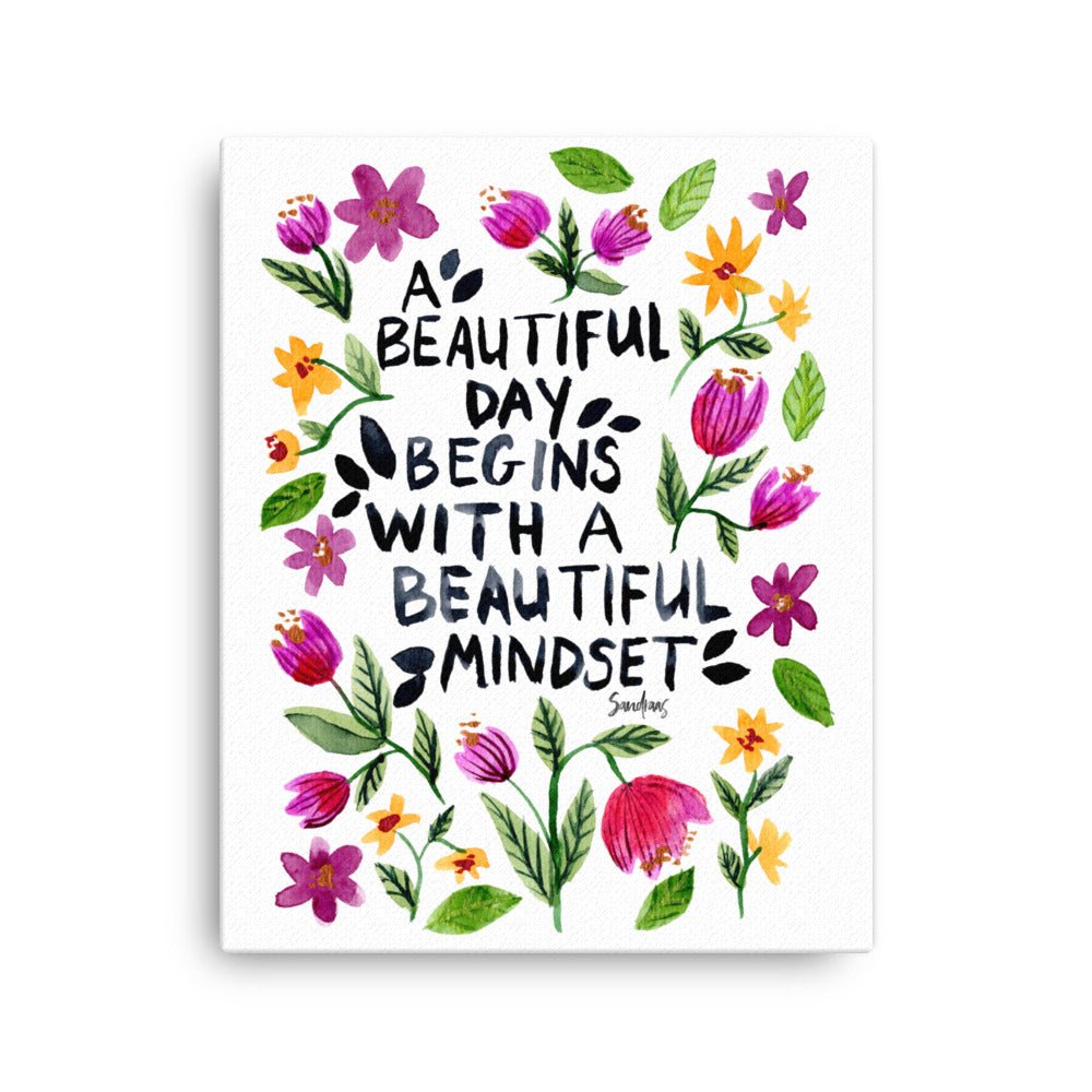 "A Beautiful Day..." – Inspirational Quote Canvas ☀️✨ - SANDRAAS