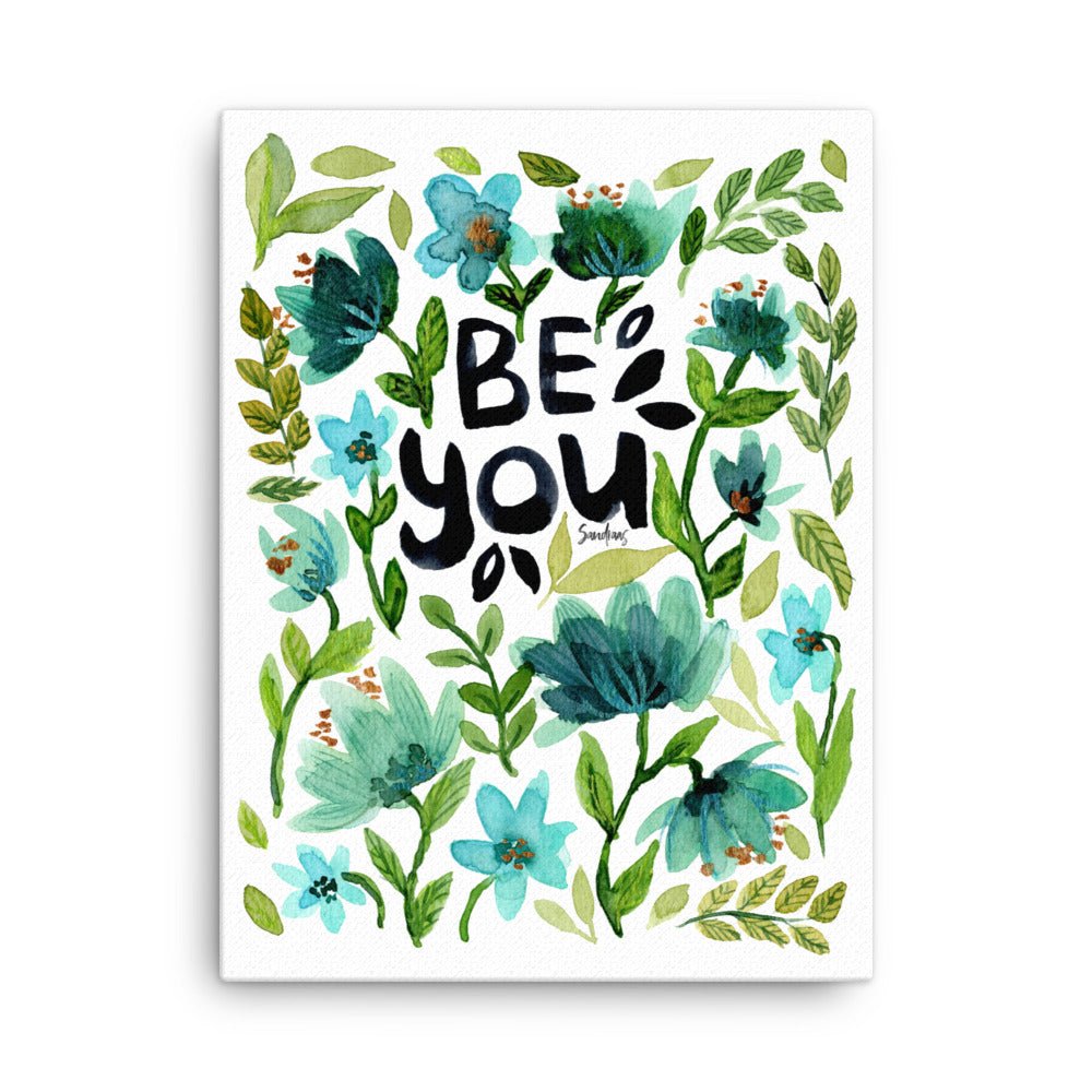 "Be You" – Inspirational Canvas Print 🌟💛 - SANDRAAS