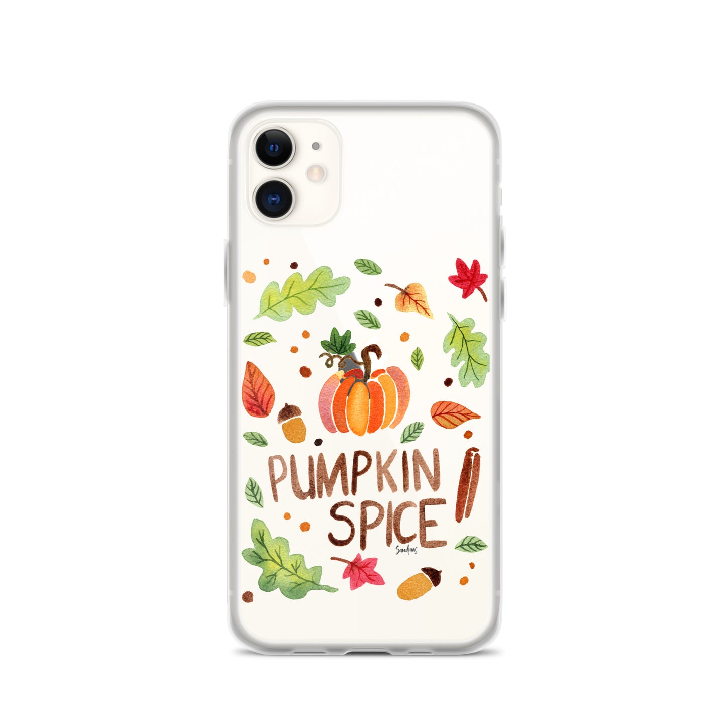 Clear Case for iPhone® - Pumpkin Spice 🎃🍂 - iPhone Case - SANDRAAS