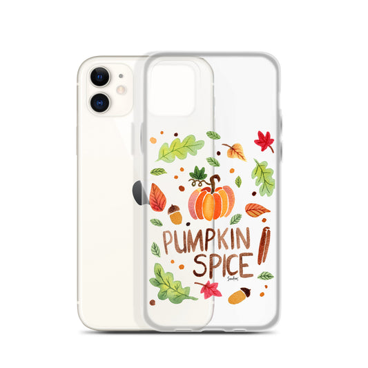 Clear Case for iPhone® - Pumpkin Spice 🎃🍂 - iPhone Case - SANDRAAS