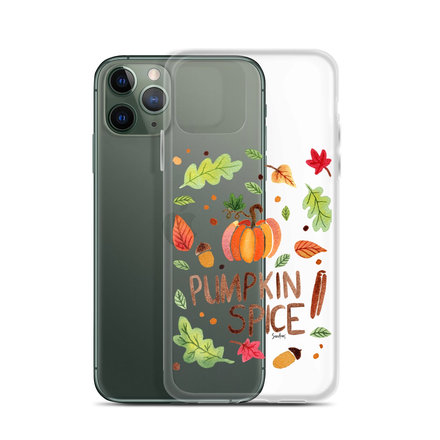Clear Case for iPhone® - Pumpkin Spice 🎃🍂 - iPhone Case - SANDRAAS