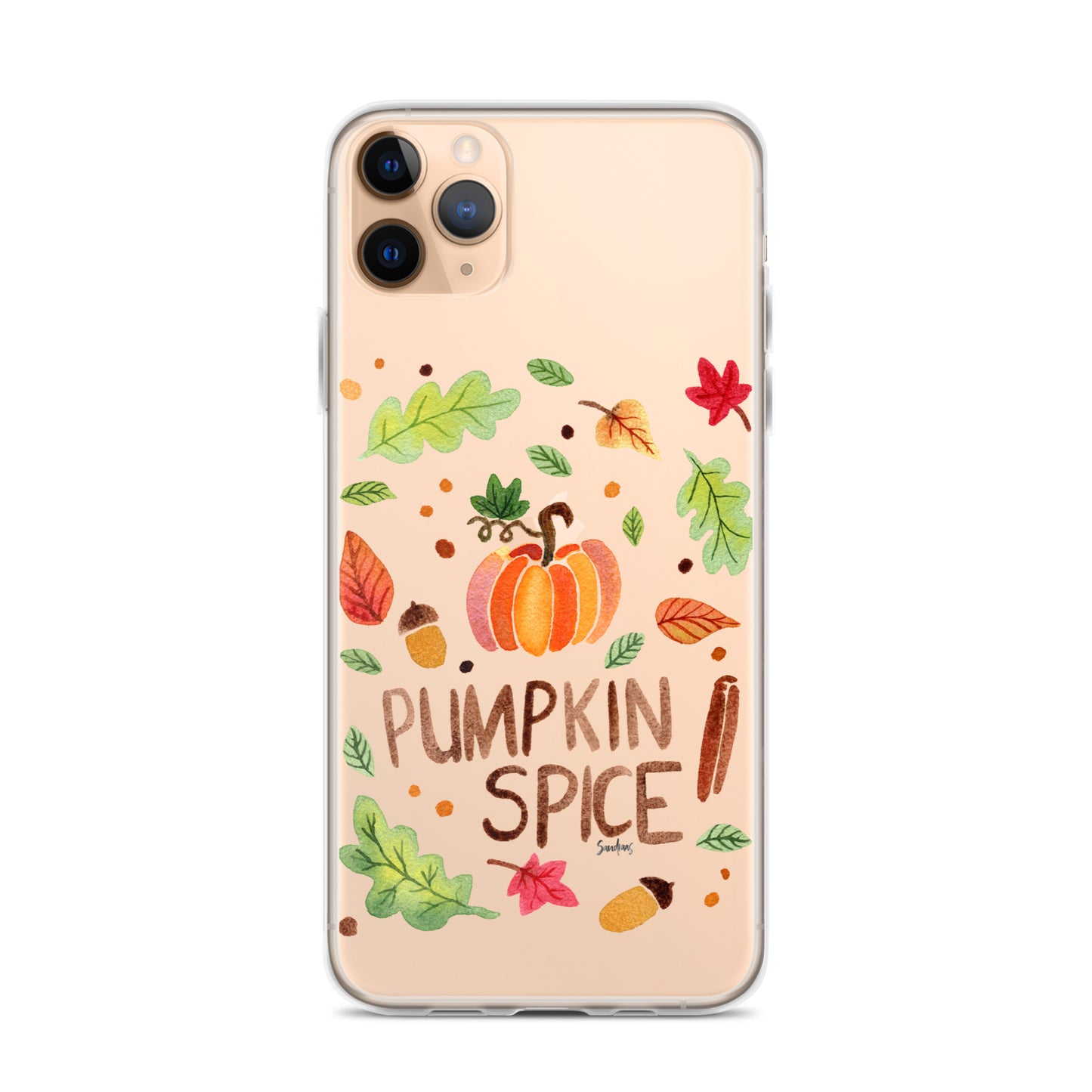Clear Case for iPhone® - Pumpkin Spice 🎃🍂 - iPhone Case - SANDRAAS