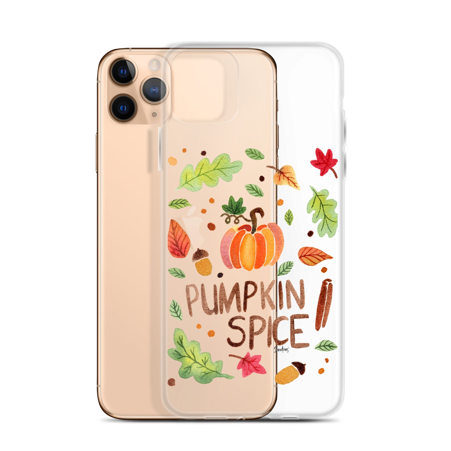 Clear Case for iPhone® - Pumpkin Spice 🎃🍂 - iPhone Case - SANDRAAS
