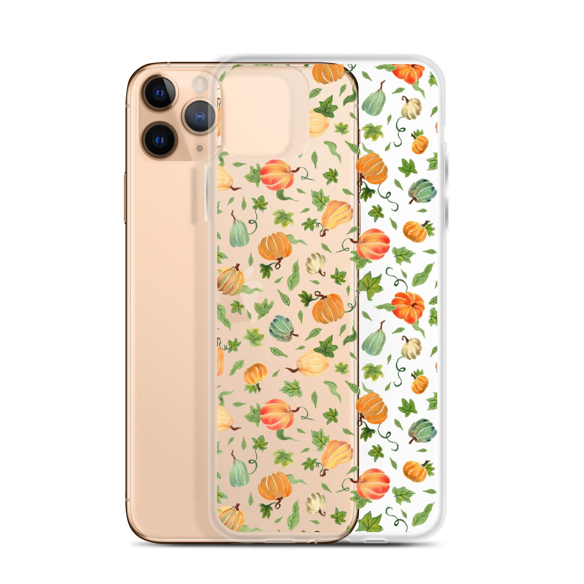 Clear Case for iPhone® - Pumpkins Pattern 🎃🍂 - iPhone Case - SANDRAAS