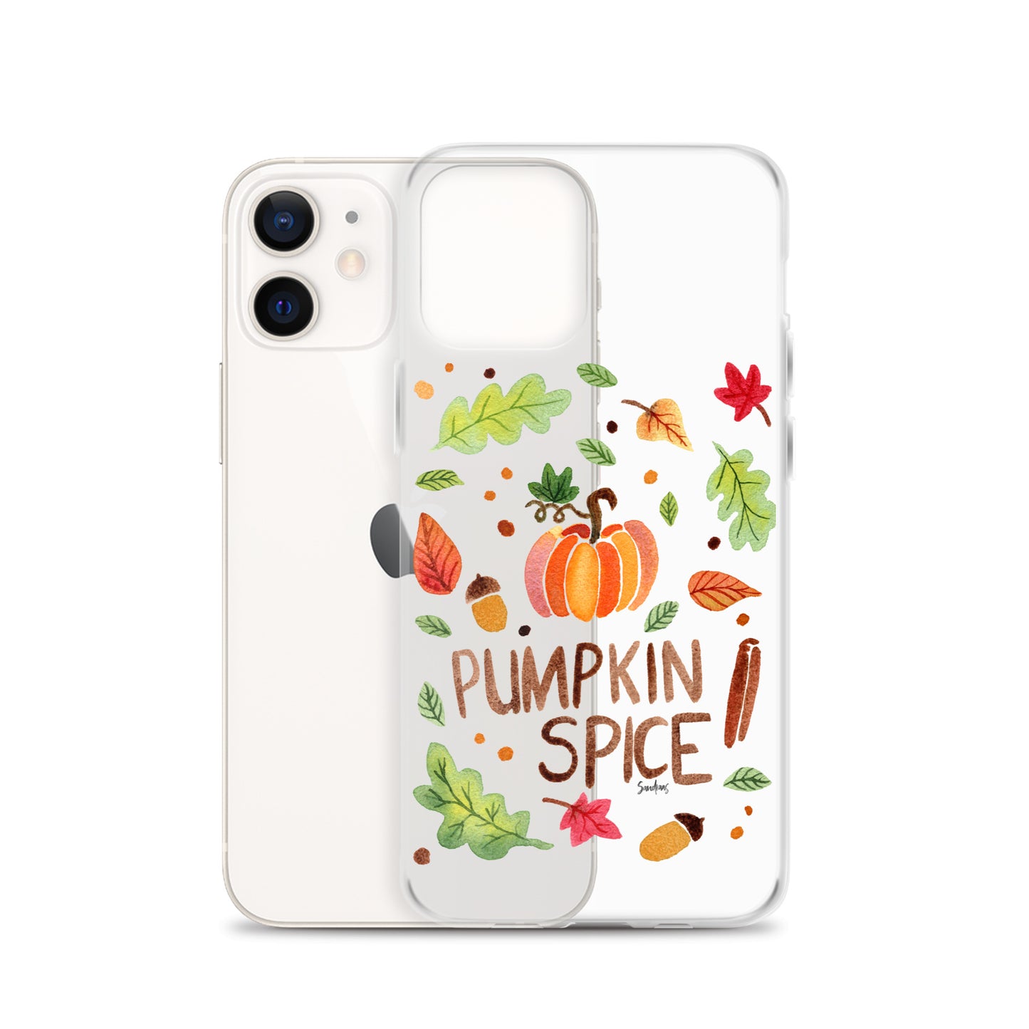 Clear Case for iPhone® - Pumpkin Spice 🎃🍂 - iPhone Case - SANDRAAS