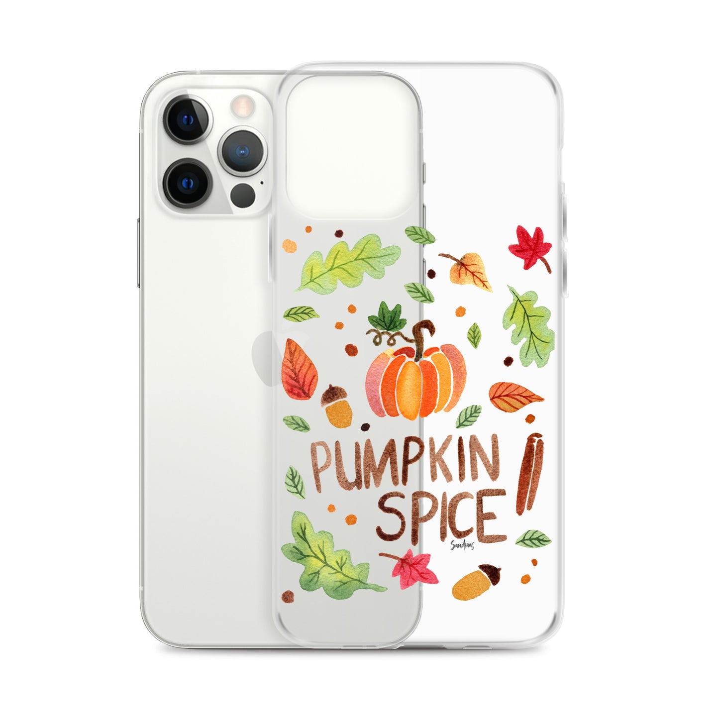 Clear Case for iPhone® - Pumpkin Spice 🎃🍂 - iPhone Case - SANDRAAS