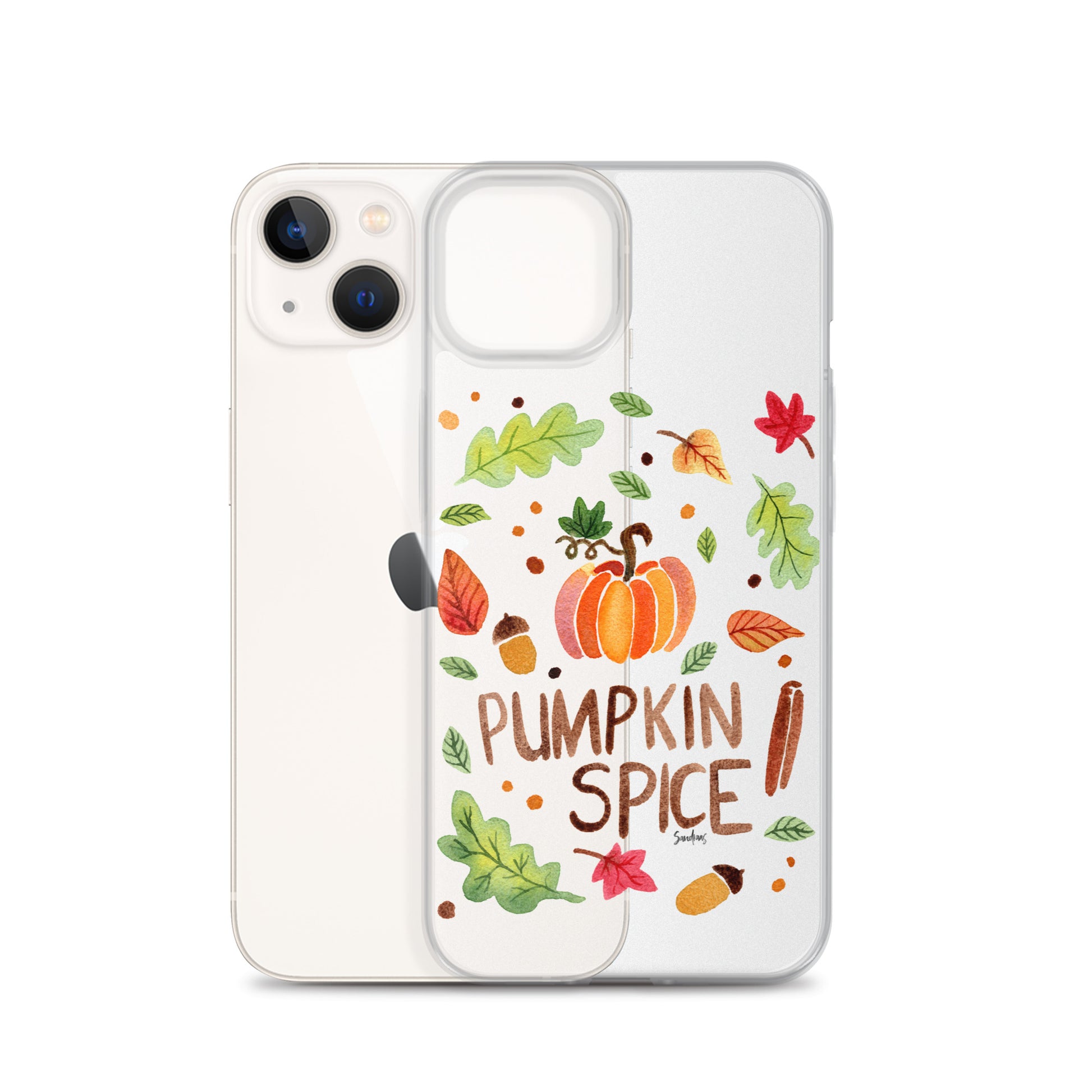 Clear Case for iPhone® - Pumpkin Spice 🎃🍂 - iPhone Case - SANDRAAS