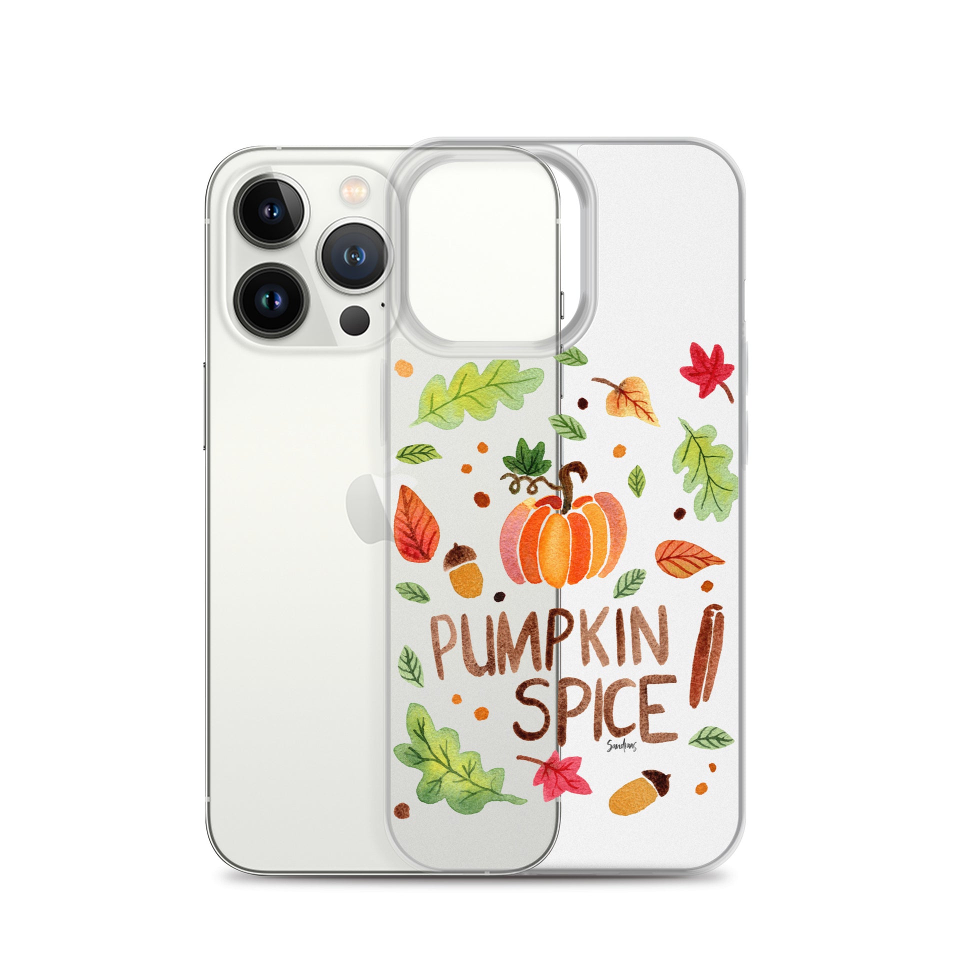 Clear Case for iPhone® - Pumpkin Spice 🎃🍂 - iPhone Case - SANDRAAS
