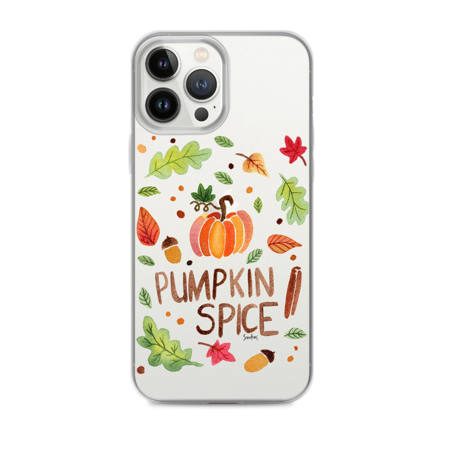 Clear Case for iPhone® - Pumpkin Spice 🎃🍂 - iPhone Case - SANDRAAS